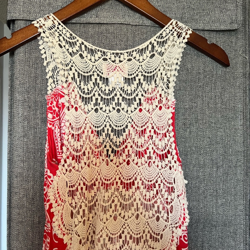 Long crochet maxi dress sz m - Picture 6 of 8